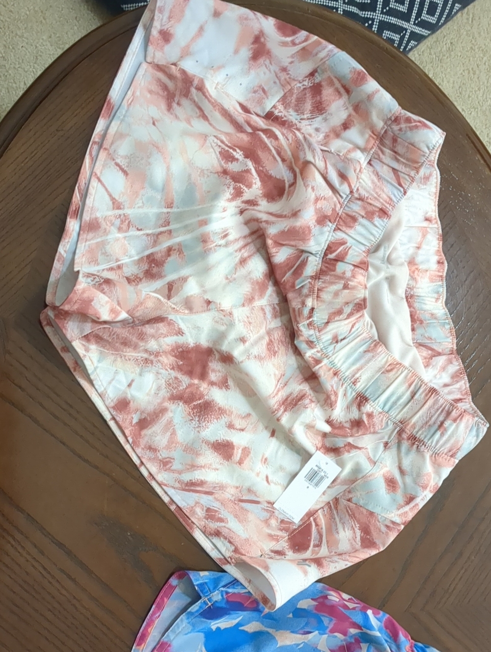 Bundle - Old Navy Peach & White and Blue & Pink Brushstroke Running Shorts